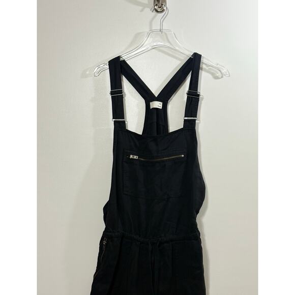 Aritiza Wilfred Free Valletta Overalls Cropped Twill Overalls in Black Sz. Small - Picture 6 of 10